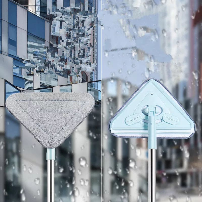 Mini Triangle Mop, 360˚ Degree Rotatable Triangular Cleaning Mop, Adjustable Spin Scrubber Tool Mini Triangle Mop, 360˚ Degree Rotatable Triangular Cleaning Mop, Adjustable Spin Scrubber Tool